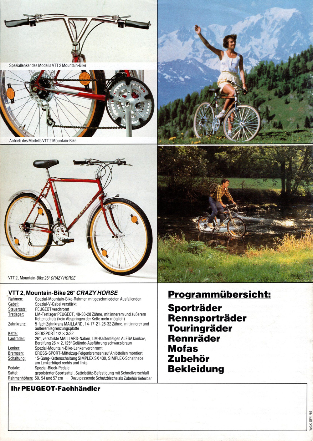 Peugeot 1986 Brochures